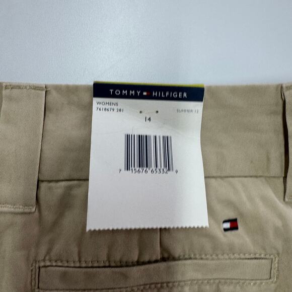 Tommy Hilfiger Shorts Womens 14 Tan Khaki Chino Cotton‎ - Picture 6 of 9